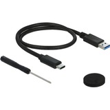 DeLOCK Externes Gehäuse für 2.5″ SATA HDD / SSD mit SuperSpeed USB 10 Gbps (USB 3.1 Gen 2), Laufwerksgehäuse schwarz