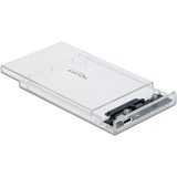 DeLOCK Externes Gehäuse für 2.5" SATA HDD / SSD mit USB Type-C Buchse, Laufwerksgehäuse transparent