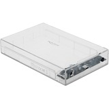 DeLOCK Externes Gehäuse für 3.5" SATA HDD mit USB Type-C Buchse, Laufwerksgehäuse transparent