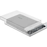 DeLOCK Externes Gehäuse für 3.5" SATA HDD mit USB Type-C Buchse, Laufwerksgehäuse transparent