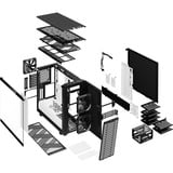 Fractal Design Define 7 Black/White TG Clear Tint, Tower-Gehäuse schwarz/weiß, Tempered Glass