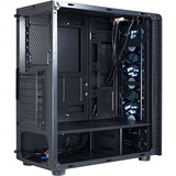 Inter-Tech CXC2, Tower-Gehäuse schwarz, Front aus Tempered Glass, Seitenteil aus Acryl