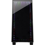 Inter-Tech X-608 Infinity Micro Infinity-Mirror, Tower-Gehäuse schwarz, Tempered Glass