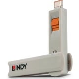 Lindy USB Typ C Port Schloss, Sicherheit orange