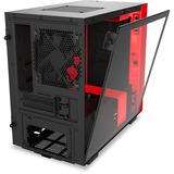 NZXT H210i, Tower-Gehäuse schwarz/rot, Tempered Glass