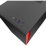 NZXT H210i, Tower-Gehäuse schwarz/rot, Tempered Glass