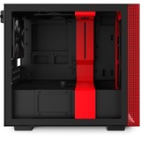 NZXT H210i, Tower-Gehäuse schwarz/rot, Tempered Glass