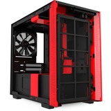NZXT H210i, Tower-Gehäuse schwarz/rot, Tempered Glass