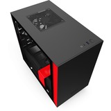 NZXT H210i, Tower-Gehäuse schwarz/rot, Tempered Glass
