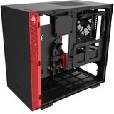NZXT H210i, Tower-Gehäuse schwarz/rot, Tempered Glass