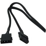 Phobya 4Pin 2,5" Stromverlängerung, Verlängerungskabel schwarz, 60cm