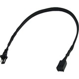 Phobya Verlängerung 3Pin, Verlängerungskabel schwarz, 30 cm