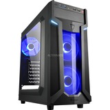 Sharkoon VG6-W blue, Tower-Gehäuse schwarz, Seitenteil aus Acryl