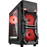 Sharkoon VG7-W Red, Tower-Gehäuse schwarz, Seitenteil aus Acryl