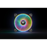 Thermaltake Riing Quad 12 RGB Radiator Fan TT Premium Edition 3 Pack, Gehäuselüfter schwarz, 3er Set, 1x Controller, 120 mm