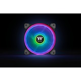 Thermaltake Riing Quad 12 RGB Radiator Fan TT Premium Edition 3 Pack, Gehäuselüfter schwarz, 3er Set, 1x Controller, 120 mm