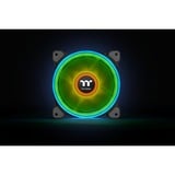 Thermaltake Riing Quad 12 RGB Radiator Fan TT Premium Edition 3 Pack, Gehäuselüfter schwarz, 3er Set, 1x Controller, 120 mm