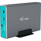 i-tec MySafe USB-C 3.1 Gen. 2 / USB 3.0, External case for 2x 2,5“ SATA HDD/SSD, Laufwerksgehäuse grau, RAID 0/1/JBOD Support