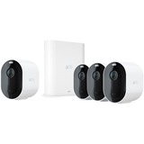 Arlo Pro 3 2K QHD Sicherheitssystem mit 4 Kameras + SmartHub, Überwachungskamera weiß