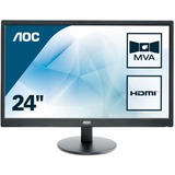 AOC M2470SWH, LED-Monitor 59.9 cm (23.6 Zoll), schwarz, FullHD, VA, HDMI, VGA