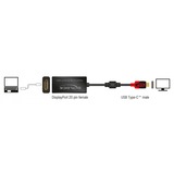 DeLOCK Adapter DisplayPort > USB-C Monitor, 4K 60Hz schwarz, 20cm