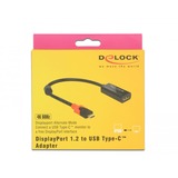 DeLOCK Adapter DisplayPort > USB-C Monitor, 4K 60Hz schwarz, 20cm