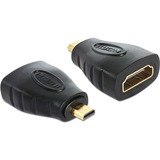 DeLOCK Adapter micro HDMI-D Stecker -> A Buchse schwarz