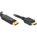 DeLOCK Adapterkabel DisplayPort-Stecker > HDMI-Stecker schwarz, 3 Meter