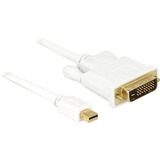 DeLOCK Adapterkabel mini-DisplayPort Stecker > DVI 24+1 Stecker weiß, 1 Meter
