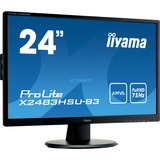iiyama X2483HSU-B3, LED-Monitor 61 cm(24 Zoll), schwarz, HDMI, VGA, DisplayPort