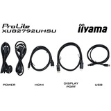 iiyama XUB2792UHSU-B1, Gaming-Monitor 68.4 cm(27 Zoll), schwarz, UltraHD/4K, IPS, Lautsprecher, HDMI