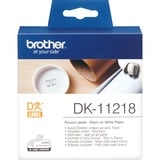 Brother Etikettenrolle DK-11218, Schriftband Etiketten-Durchmesser: 24 mm; weiß