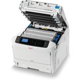 OKI C824n, LED-Drucker grau/schwarz, USB, LAN