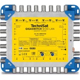 TechniSat GIGASWITCH 9/20 LAN, Multischalter silber/gelb, erweiterbar, inkl. Netzteil