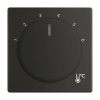 0 Zentralscheibe Temperatur rund 1794 R-885, Thermostat schwarz, Retail