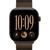 Apple Watch Series 12, Smartwatch bronze, Aluminium, 46 mm, Milanaise Armband Dunkelbronze S/M