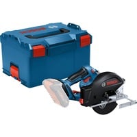 Bosch Professional Akku-Metallkreissäge GKM 18V-50 Professional solo, Handkreissäge blau/schwarz, ohne Akku und Ladegerät, in L-BOXX