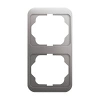 Busch-Jaeger Rahmen zwei-fach senkrecht alpha platin, Retail