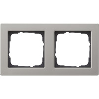 4010337019800 - Abdeckrahmen zweifach Edelstahl mit Klemmbefestigung Schutzart IP20 Unterputzmontage
