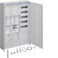 Hager Komplettschrank mit einem Zählerplatz, Sammelschiene und Montageart Aufputz/Unterputz/teilversenkt weiß, Retail