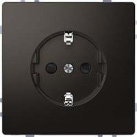 Merten Schutzkontakt-Steckdose mit Steckklemmen, Unterputz, erhöhtem Berührungsschutz anthrazit, Retail