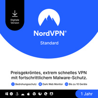 NordVPN Standard - VPN & Cybersicherheit, Sicherheit-Software 1 Jahr