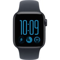 Apple Watch SE 3, Smartwatch schwarz, 40 mm, Sportarmband Navyblau S/M