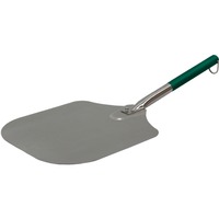 Big Green Egg Pizzaschaufel aus Edelstahl, Grillbesteck silber/grün, für Big Green Egg MiniMax, Small, Medium, Large, XLarge, 2XL