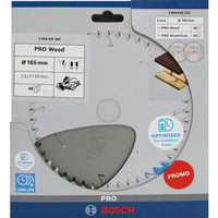 Bosch PRO Holz-/Alu-Cordless-Kreissägeblatt 165mm, Twin Pack 2 Stück, Promo-Pack