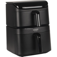 Canon Heißluftfritteuse Turbo Tower Air CAF-DC121-ADER schwarz, 2.630 Watt, 2 Körbe mit 4,3 & 6,5 Liter