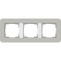 Gira Abdeckrahmen 3fach, Abdeckung grau, Retail