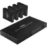 Lindy 4 Port HDMI 4K60 Splitter Extender, HDMI Splitter schwarz, 70m, Cat.6