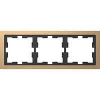 Merten Rahmen drei fach Champagnermetallic D-Life Metall System Design MEG4030-6551 champagner, Retail