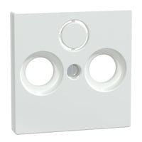 Merten Zentralplatte Antennendose für Antennensteckdose, glänzend, antibakteriell, Thermoplast weiß (glänzend), Retail